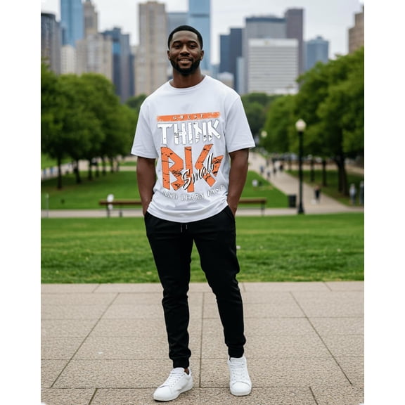 G West Think Big Oversized Mens T-Shirt White Size- 5XL