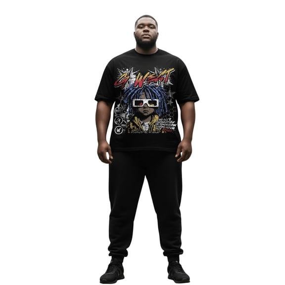 G West Urban Genesis Big And Tall Oversized T-Shirt Black Size- 3XL