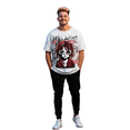 thumbnail image 1 of G West Urban Genesis Men's Oversized T-Shirt White-Red-Black Size- 2XL, 1 of 4