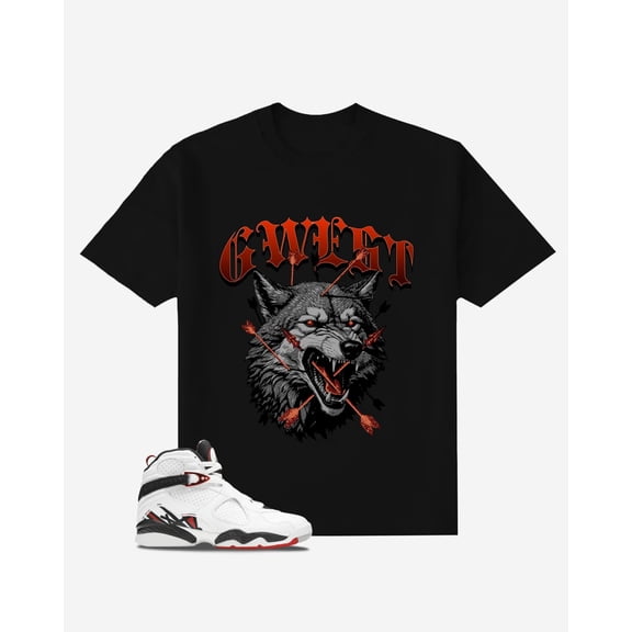 G West Wolf Oversized Mens T-Shirt Black Size- L