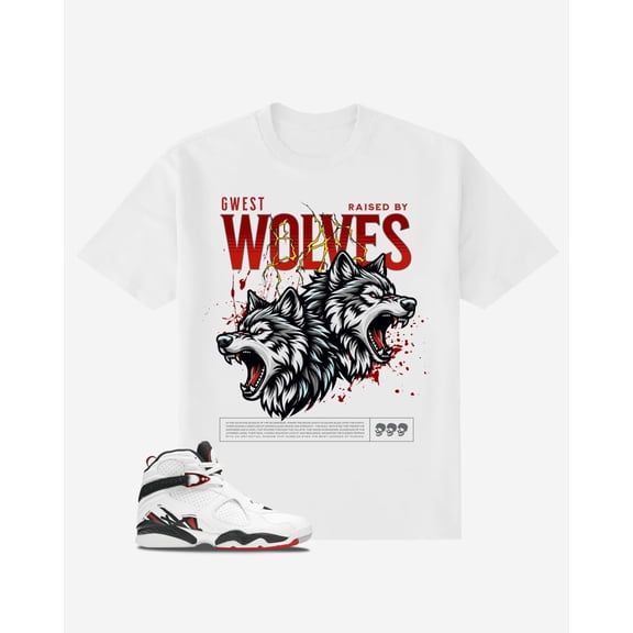 G West Wolves Oversized Mens T-Shirt White Size- M