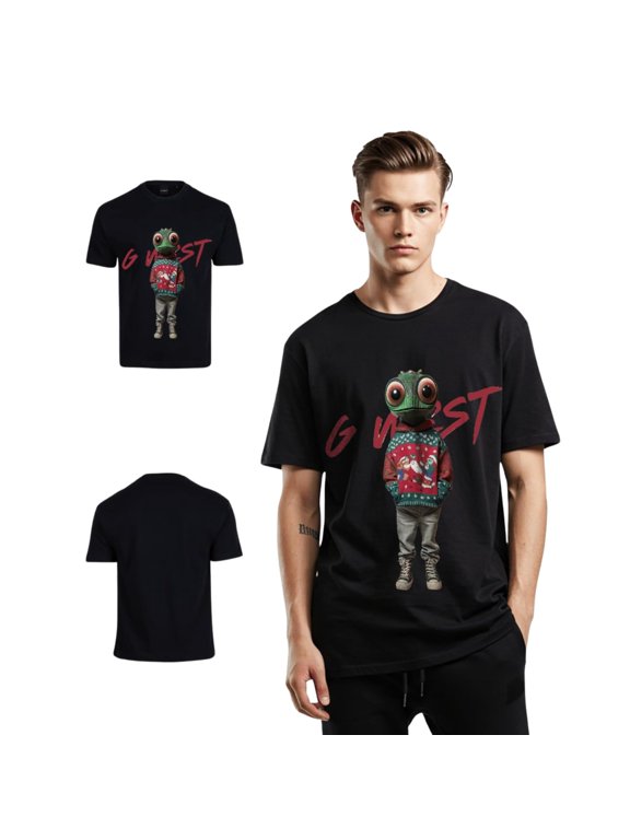 Yule Tide Tyrant Oversized Mens T-Shirt Black Size- S
