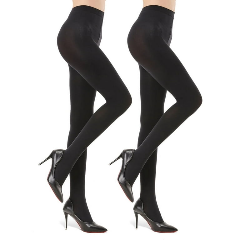 G&Y 2 Pairs Semi Opaque Tights for Women - 70D Microfiber Control Top  Pantyhose