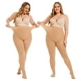 thumbnail image 1 of G&Y 2 Pairs Semi Opaque Tights for Women - Plus Size 80D Control Top Pantyhose, Nude 4XL, 1 of 7
