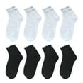 thumbnail image 1 of G&Y 8 Pairs Ruffle Socks for Women, Lovely Soft Frilly Crew Socks, 4Black4White, Size 5-8, 1 of 5