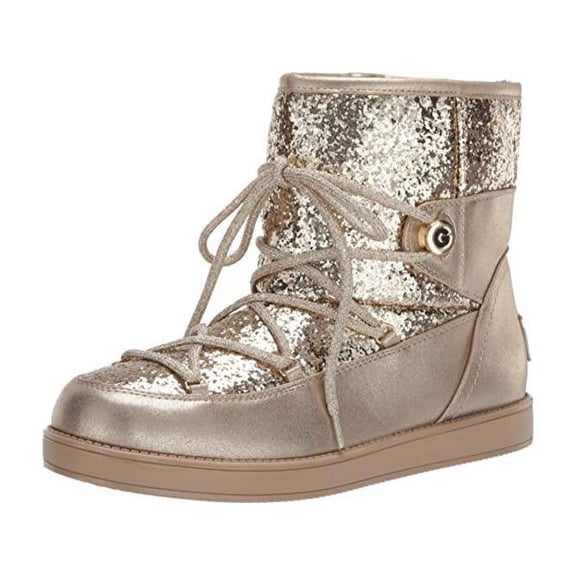 G by Guess Women's Shoes Aylan Fabric Closed Toe Ankle Fashion, Gold, Size 5.0