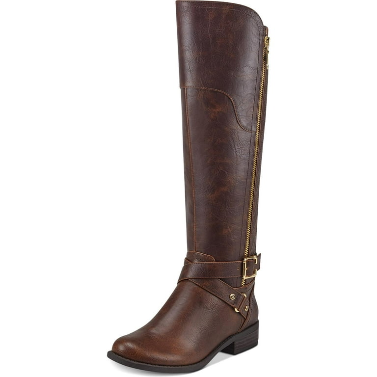 G by Guess Womens Haydin Faux Leather Tall Riding Boots Brown 7 Medium B M Walmart