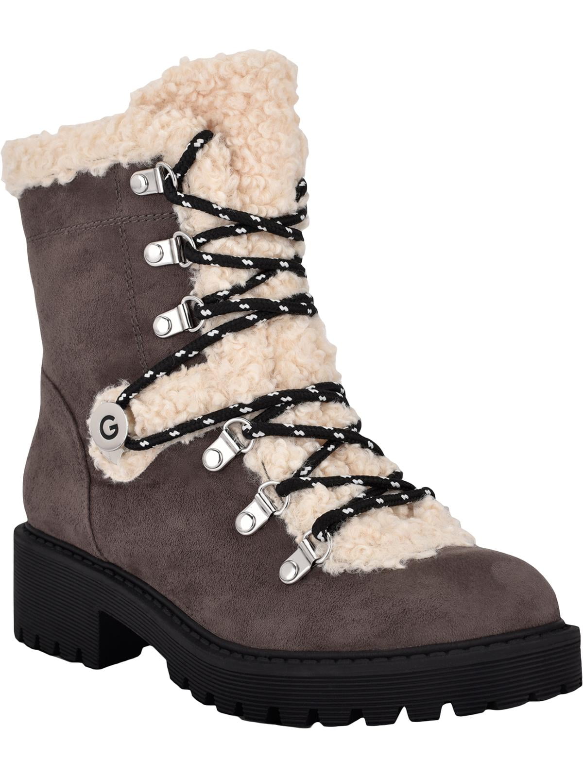 G by Guess Womens Sherry 2 Faux Fur Lug Sole Winter Boots  display picture 2