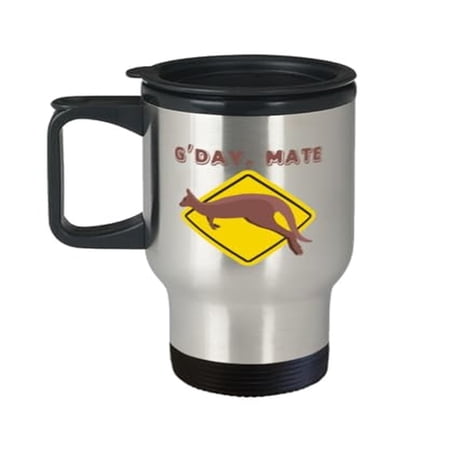 G'day Mate Travel Mug - 14oz Kangaroo Cup, Perfect Gift for Australia Lovers