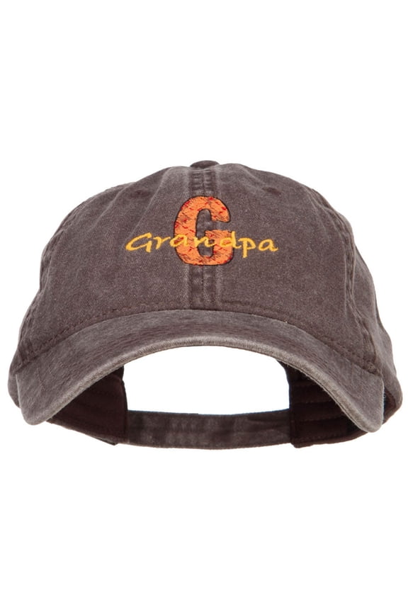 G for Grandpa Embroidered Washed Cap - Brown OSFM
