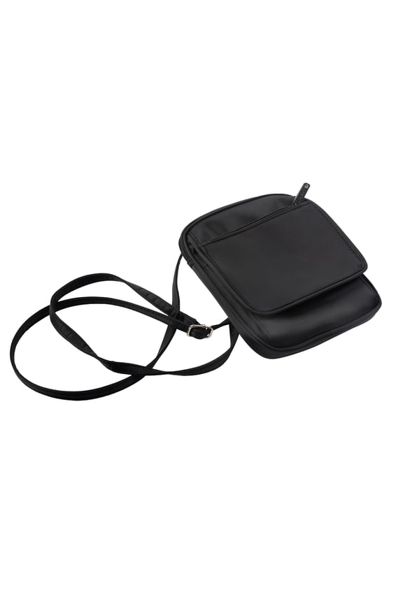 Unisex Anti-Theft Fabric Casual Shoulder Bag, Black