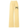 thumbnail image 1 of G`irl's Bowknot Baggy Sweatpants Lightweight Straight Leg Athletic Pants with Pockets, 1 of 4