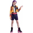 thumbnail image 1 of G'irl's Halloween Costume Idol Outfit Props, Popular Top & Pants Dress up Set, Luxury Costume Accessories for Cosplay Birthday, Events & Parties, Black & Yellow, 1 of 6