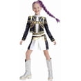 thumbnail image 1 of G'irl's Halloween Costume Idol Outfit Props, Popular Top & Pants Dress up Set, Luxury Costume Accessories for Cosplay Birthday, Events & Parties, Black & Yellow, 1 of 6