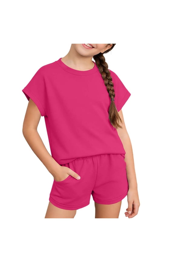 G_irls 2-Piece Outfit Set, Long Sleeve Rib-Knit Top and Flare Leggings, T_oddler to Big G_irl Matching Clothes