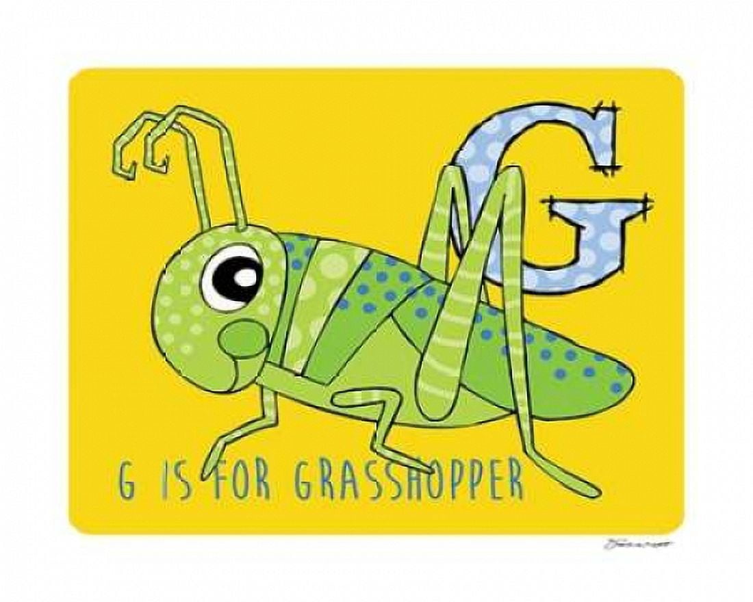 G is For Grasshopper Canvas Art - Stephanie Marrott (24 x 30)