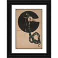 thumbnail image 1 of Géo Dorival 13x18 Black Ornate Wood Framed Double Matted Museum Art Print Titled - A Hand Squeezing the Throat of a Snake (1920), 1 of 5