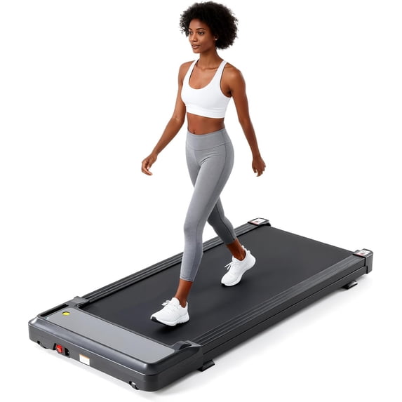 G-ocean Compact Treadmill, Portable Walking Pad, Quiet Operation, Adjustable Speed Settings, LED Display for Indoor Home Small Space, Black