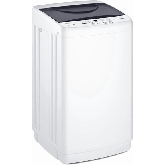 G-Ocean Portable Washing Machine, 1.06 Cu.ft/7.7lbs Full-Automatic Mini Compact Laundry Washer, Stainless Steel Drum, 10 Wash Cycles, Auto-Balance Detection for Home, Apartment, White
