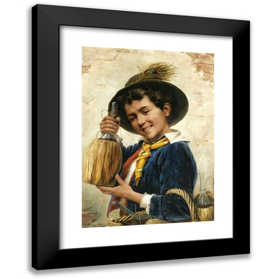 Gérard Portielje 11x14 Black Modern Framed Museum Art Print Titled - The Young Chianti Seller
