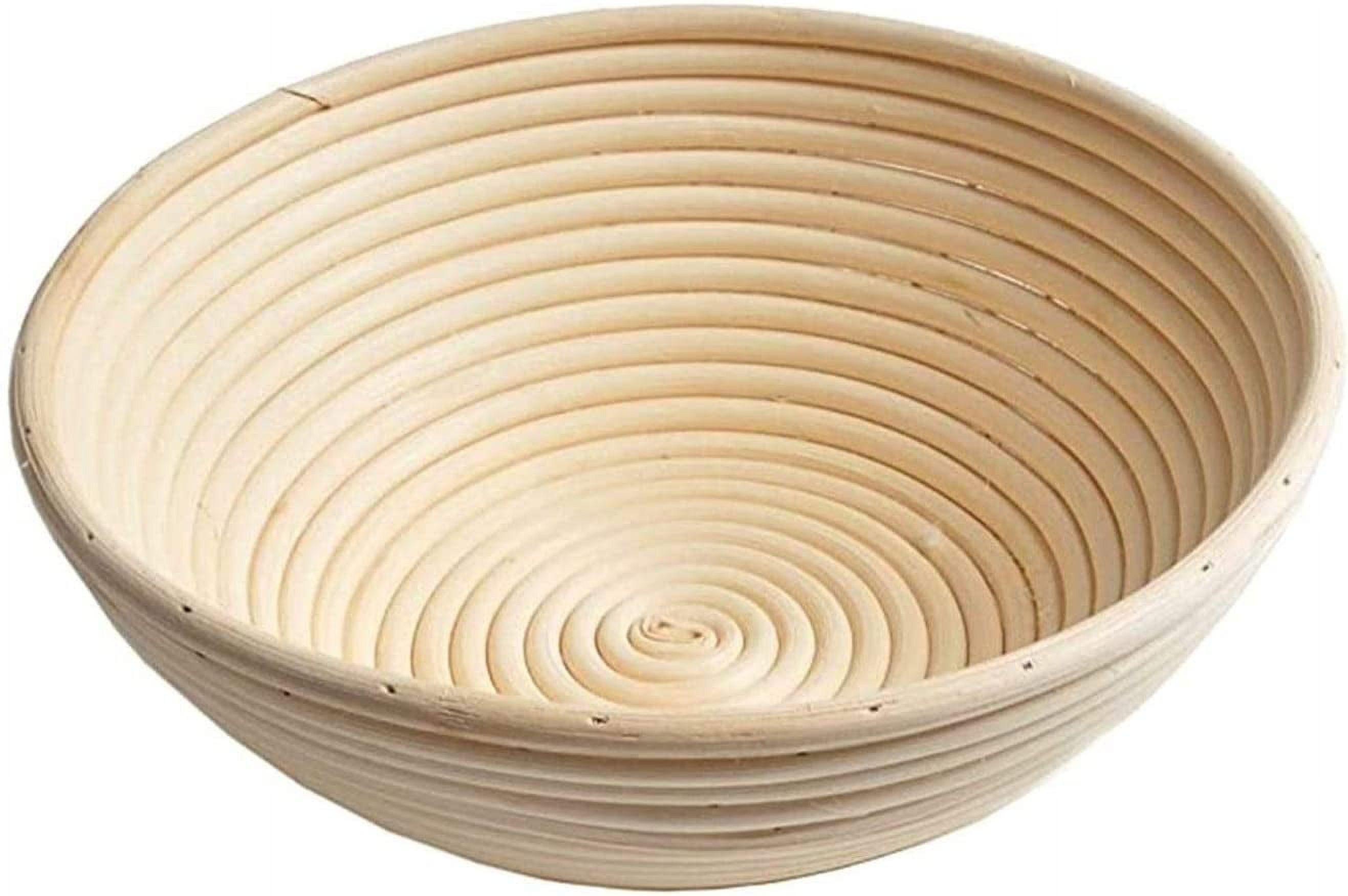 Banneton Brotgärkorb-Set - 3 Körbe (rund & Oval) Mit Leineneinsätzen, Inkl. Metallschaber Und Brotlamé