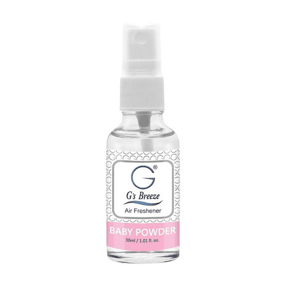 G’s Breeze Baby Powder Air Spray – New & Improved Soft, soothing scent for comfort and calm in any room.