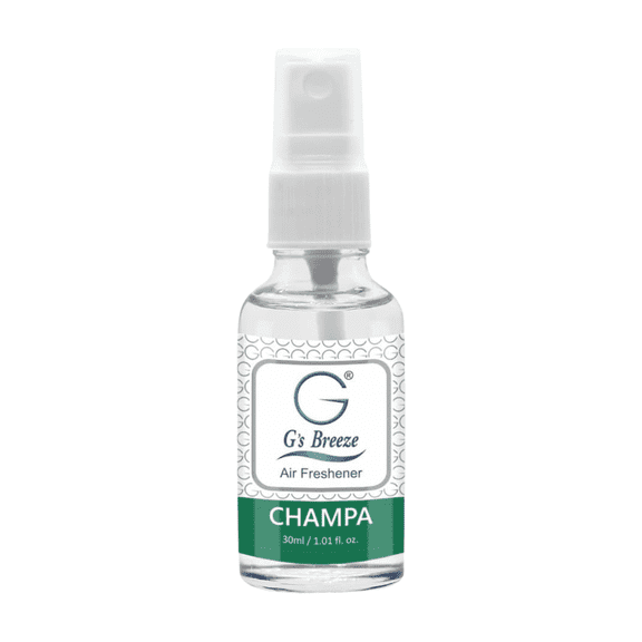 G’s Breeze Champa Air Spray – Relaxing floral scent inspired by the Champa flower’s calm.