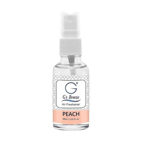 G’s Breeze Peach Air Spray – Sweet, juicy peach scent for a fruity, refreshing atmosphere anywhere.