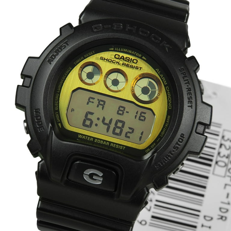 G-shock Mens DW6900PL-1CR Black and Gold Watch