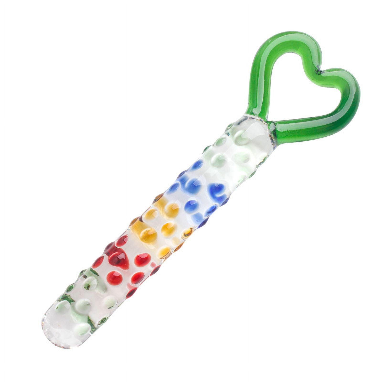 Gspot Massager Crystal Butt,Small Anal and Vaginal Plug for Beginners Transparent Crystal Glass
