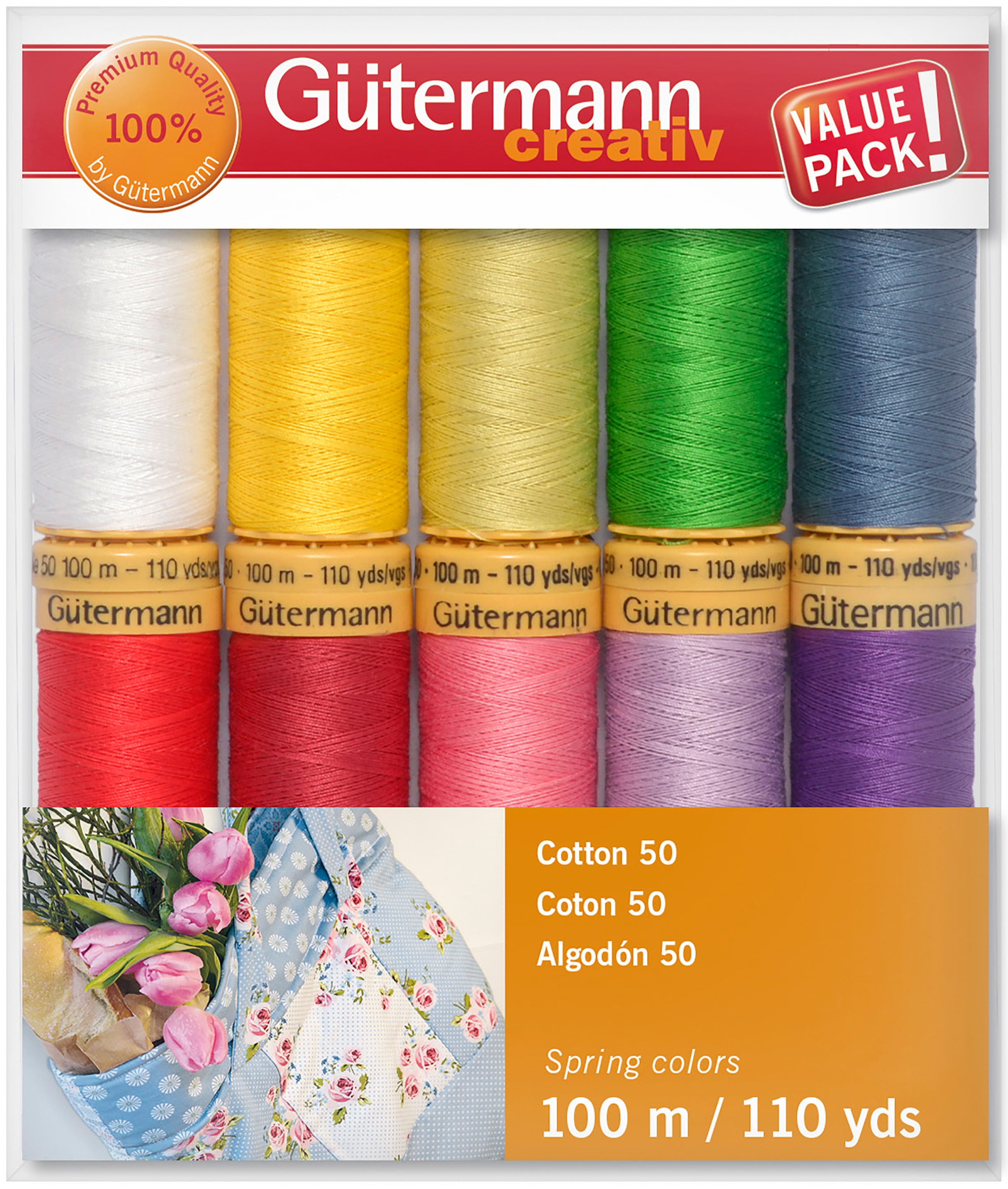 Gütermann Cotton 50 Spring Thread Set - 10 Spools