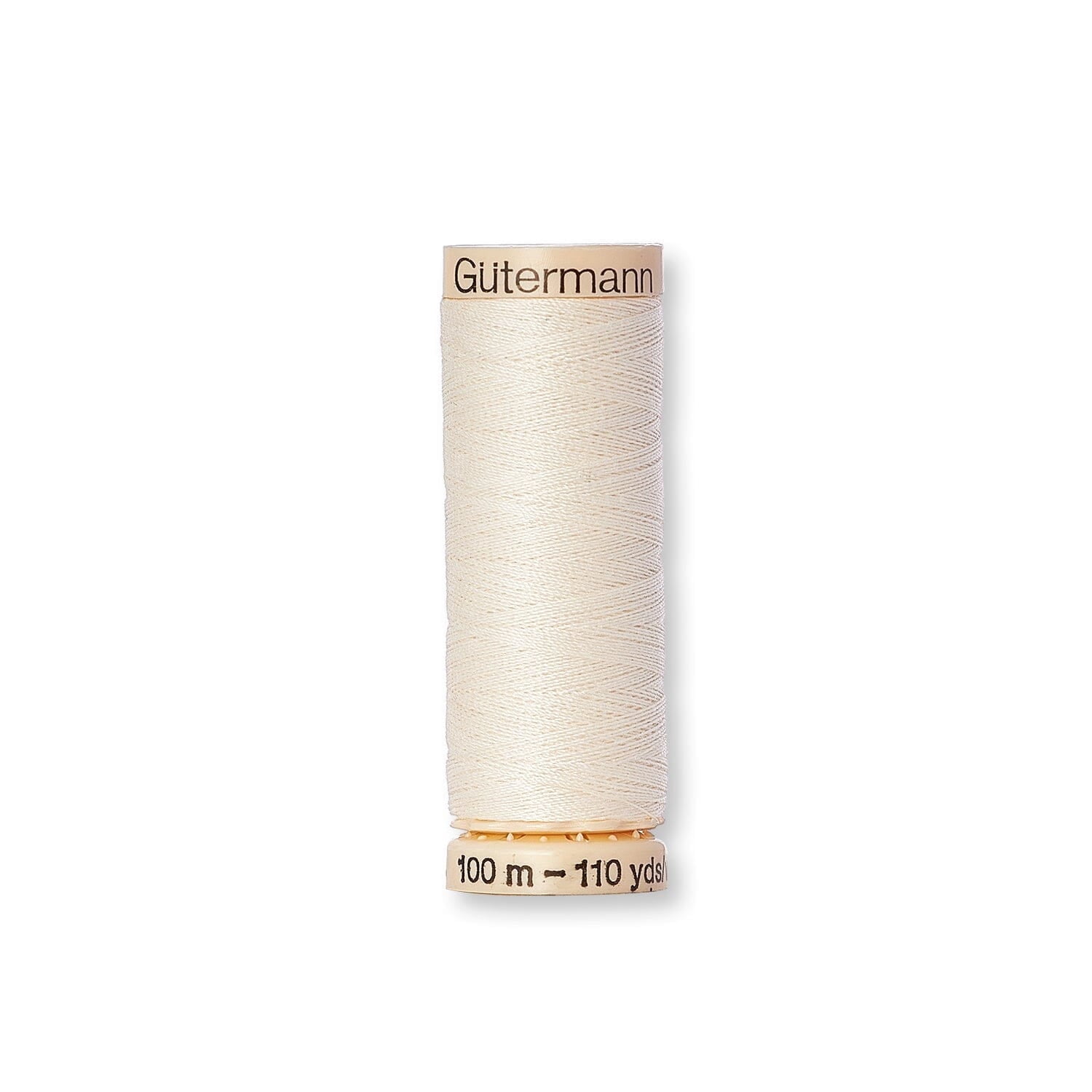 Gütermann Thread No. 100 Sew-all Universal Embroidery Micro Core Technology Polyester 110 Yards - 1 Spool, Egg Shell (22)