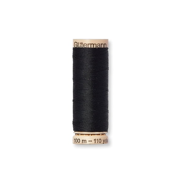 Gütermann Thread No. 100 Sew-all Universal Embroidery Micro Core Technology Polyester 110 Yards - 3 Spools, Black (10)