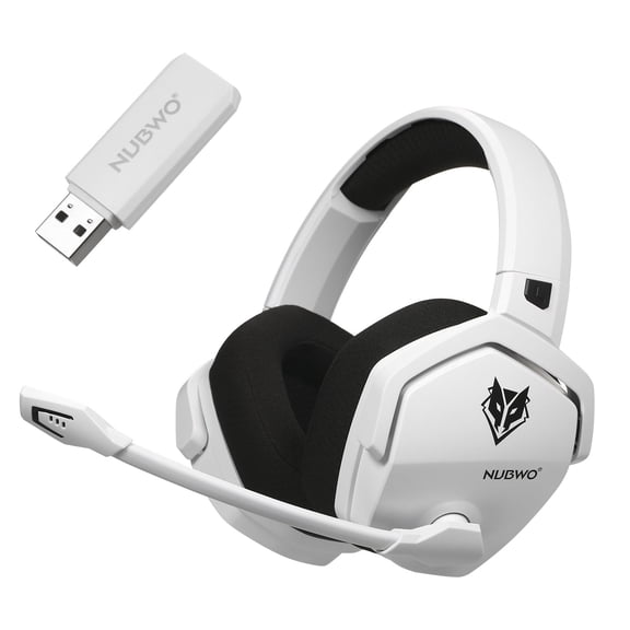 G06 Wireless Gaming Headset for  PC Laptop Noise Cancelling Over Ear Headphones with Mic 48H Long Lasting Battery 2.4G Connection Wireless/Wired Headset Bass Surround Soft Earmuffs