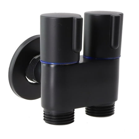 G1/2 1 In Two Out Double Control Washing Machine Faucet Toilet Triangle Valve Kitchen Sink Bathroom Basin Faucet Accessories