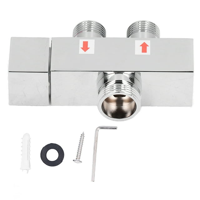 G1/2 Brass Diverter Valve Shower Arm Diverter Tee Connector Faucet ...