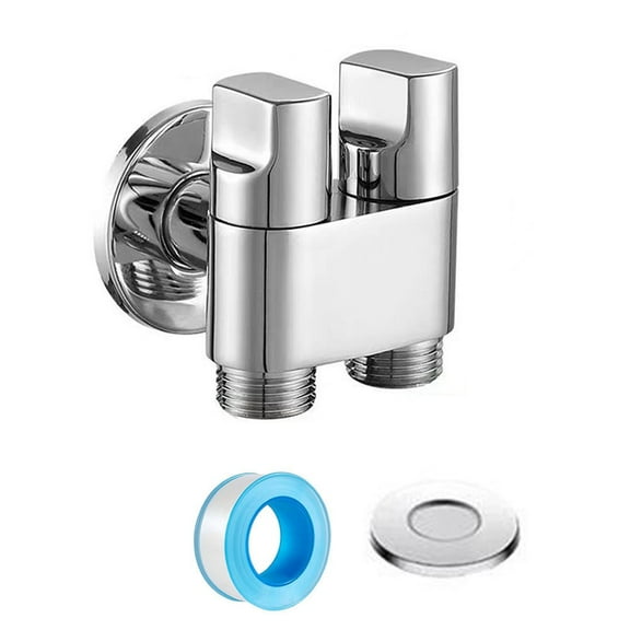 G1/2 Double Control Angle Valve For Bathroom Basin Toilet And Bidet Sprayer