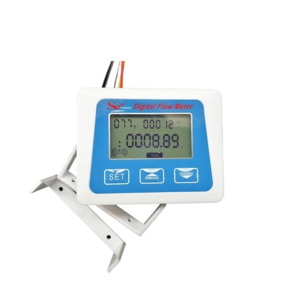 G1/2 Flow Sensor Digital Display Flow Gauge Flowmeter Totameter Electronic Water Meter Temperature Time ,Accurate Measurement