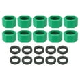 thumbnail image 1 of G1/2" Hex Female Thread PPR Pipe Fitting End Cap, Tubing Stopper for Preventing Leakage, Emerald 10Pcs, 1 of 4