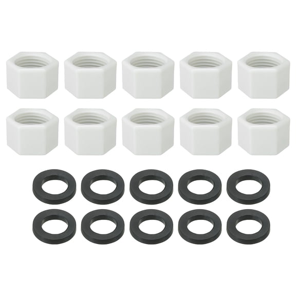 G1/2" Hex Female Thread PPR Pipe Fitting End Cap, Tubing Stopper for Preventing Leakage, White 20Pcs