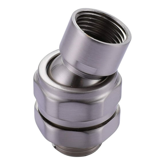 G1/2 Inch Shower Connector Joint Copper Adapter for Fixed Handheld and Rainfall Showerhead Systems Universal Bathroom Fitting