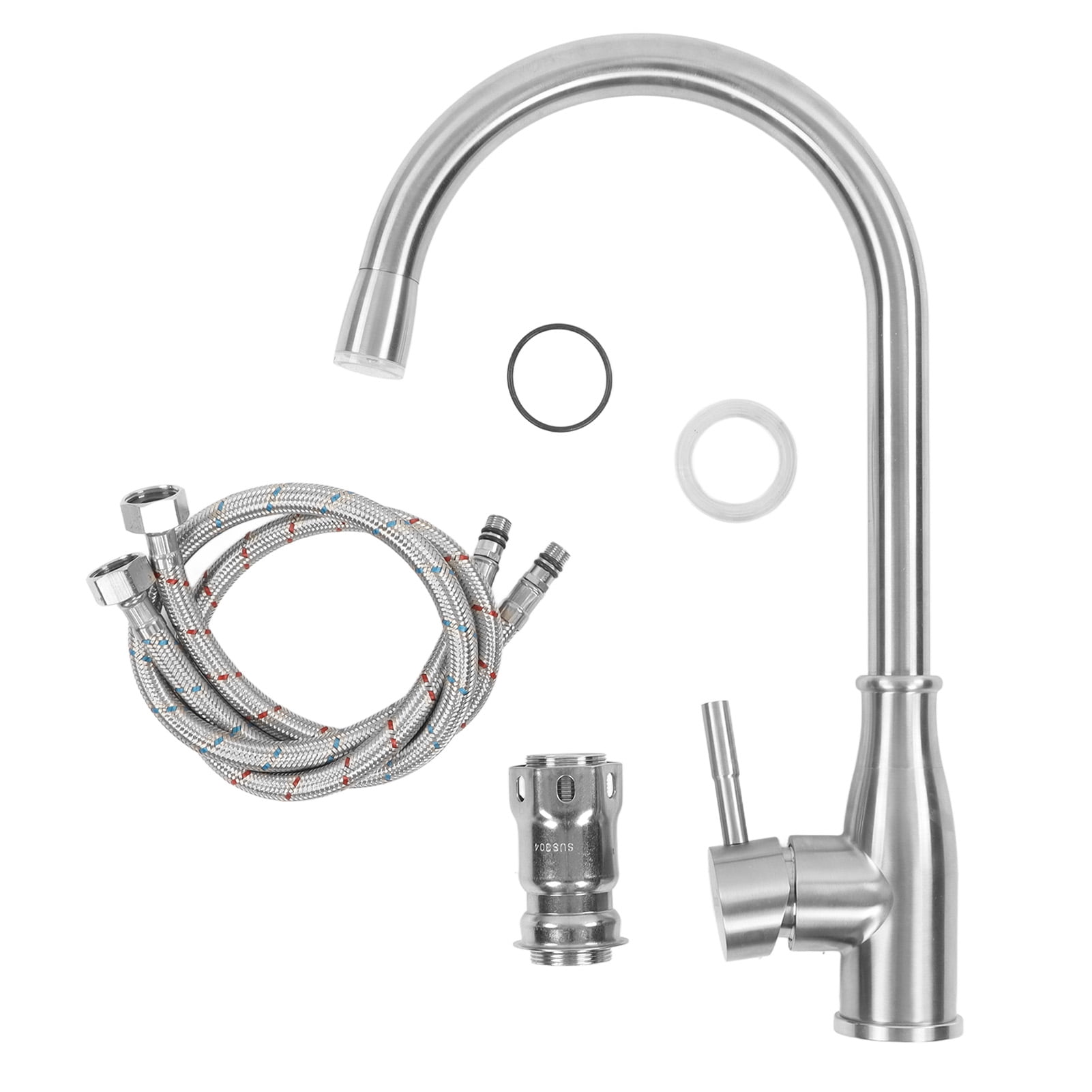 G1/2 LED Faucet Stainless Steel Color Change 360 Degree Rotating