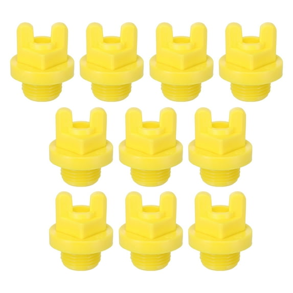 G1/2" Male Thread PPR Pipe Fitting End Cap with Butterfly, Tubing Stopper for Preventing Leakage, Bright Yellow 10Pcs