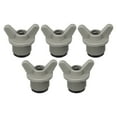 thumbnail image 1 of G1/2" Male Thread PPR Pipe Fitting End Cap with Butterfly, Tubing Stopper for Preventing Leakage, Grey 5Pcs, 1 of 4