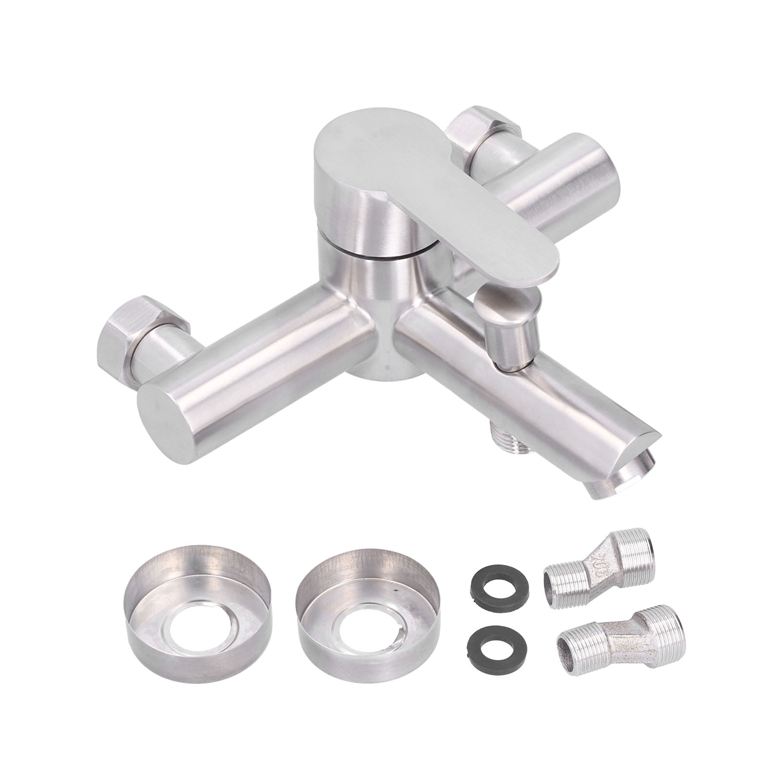 G1/2 Stainless Steel Brushed Bathtub Faucet Cold Hot Water Mixing Valve