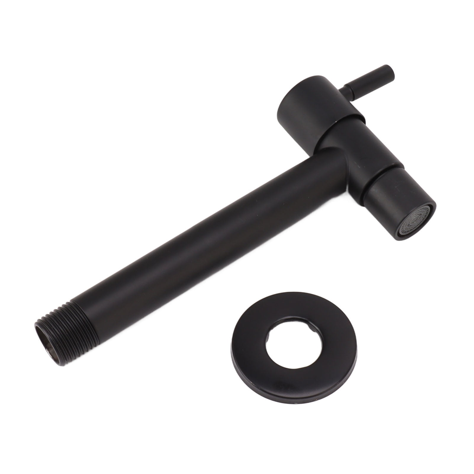 G1/2 Wall Mounted Cold Water Tap 304 Stainless Steel Single Handle Cold Faucet Bathroom Garden Faucet Tap Black(for Mop Pool )