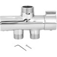 thumbnail image 2 of Shower Head Diverter Valve, G1/2" Wall Mounted Round Copper Bathroom Shower Adapter With Base Accessories 3-Way Shower Splitter For Bathroom Shower 2 of 10
