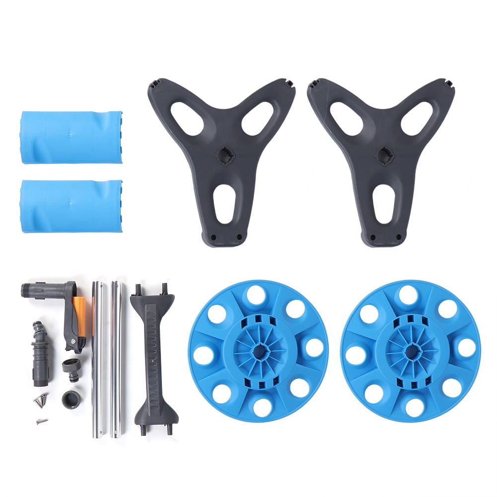 G1/2in 20M Rolling Water Hose Tube Reel Cart Storage Rack Stand Holder ...