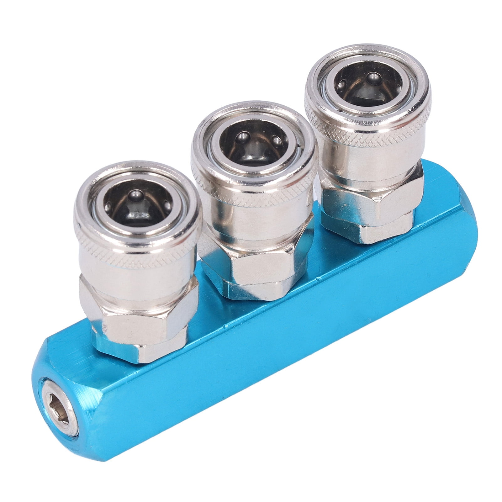 G1/4 Air Distribution Block Straight Air Hose Splitter Pneumatic