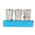 G1/4 Air Distribution Block Straight Air Hose Splitter Pneumatic